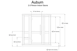 Almost Heaven Auburn 2-3 Person Indoor Sauna (Respite Series - Hybrid Option)