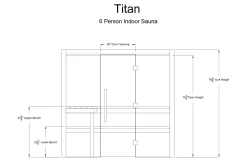 Almost Heaven Titan 6-Person Indoor Sauna (Vision Series)
