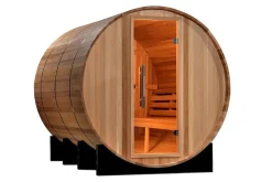 Golden Designs "Marstrand Edition" 6-Person Traditional Outdoor Barrel Steam Sauna with Canadian Red Cedar Wood