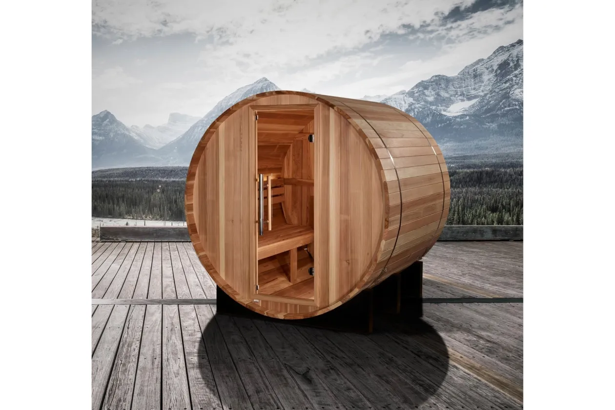 Golden Designs "St. Moritz" 2-Person Traditional Barrel Sauna