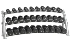 Hoist 3-Tier Horizontal Saddle Dumbbell Rack (CF-3461-3) (15 Pair)