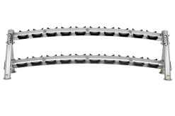 Hoist 2-Tier Horizontal Saddle Dumbbell Rack (CF-3461-2) (10-Pair)