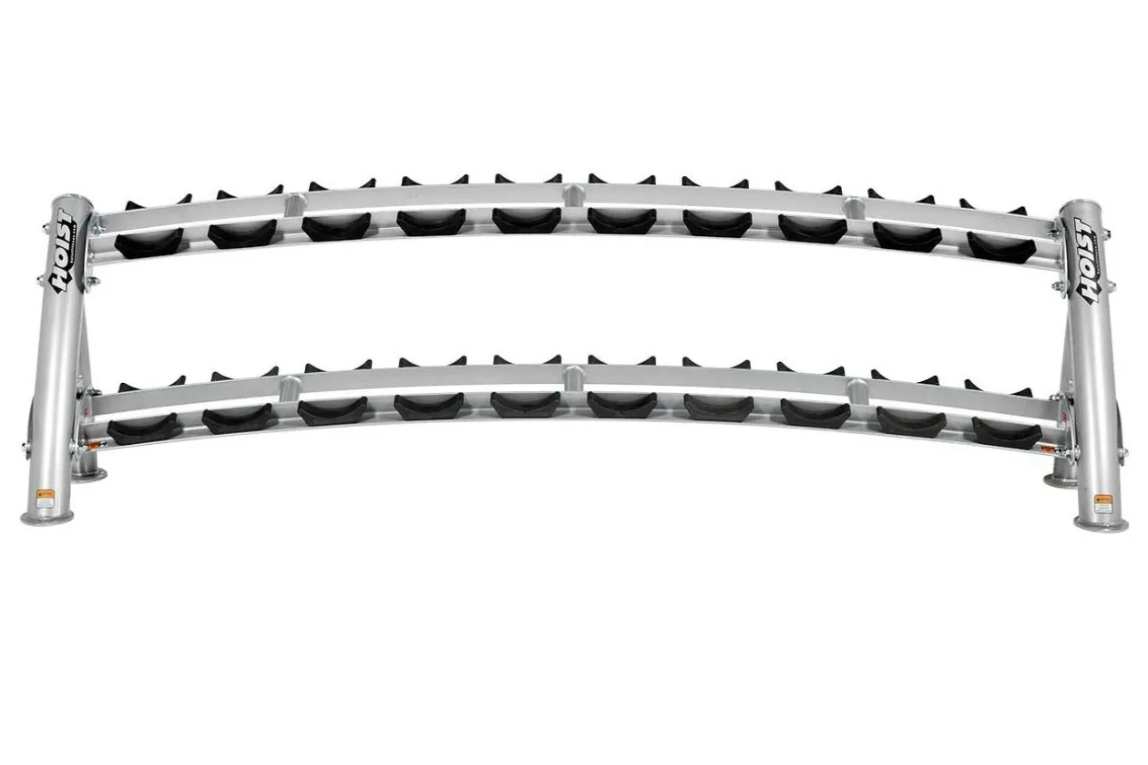Hoist 2-Tier Horizontal Saddle Dumbbell Rack (CF-3461-2) (10-Pair)