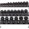 Hoist 48" 2-Tier 12+ Pair Dumbbell Rack w/ Optional 3rd Tier (HF-5461-OPT-48)