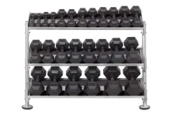 Hoist 48" 2-Tier 12+ Pair Dumbbell Rack w/ Optional 3rd Tier (HF-5461-OPT-48)